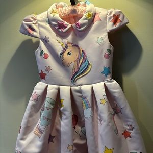 Never-worn Eirene girls special occasion unicorn dress size 7-8